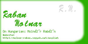 raban molnar business card